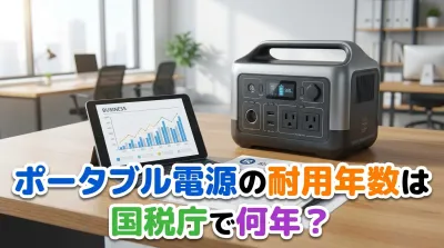 ポータブル電源の耐用年数は国税庁で何年？