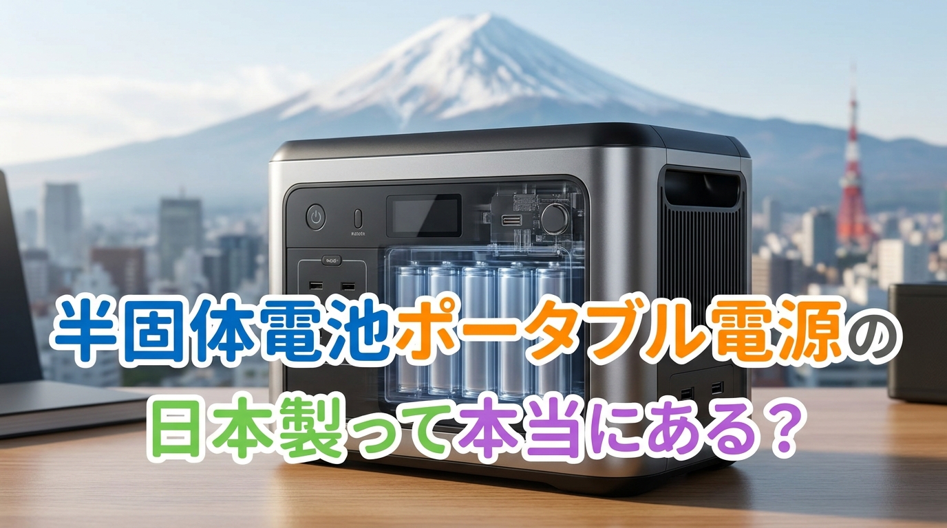 半固体電池ポータブル電源の日本製って本当にある？