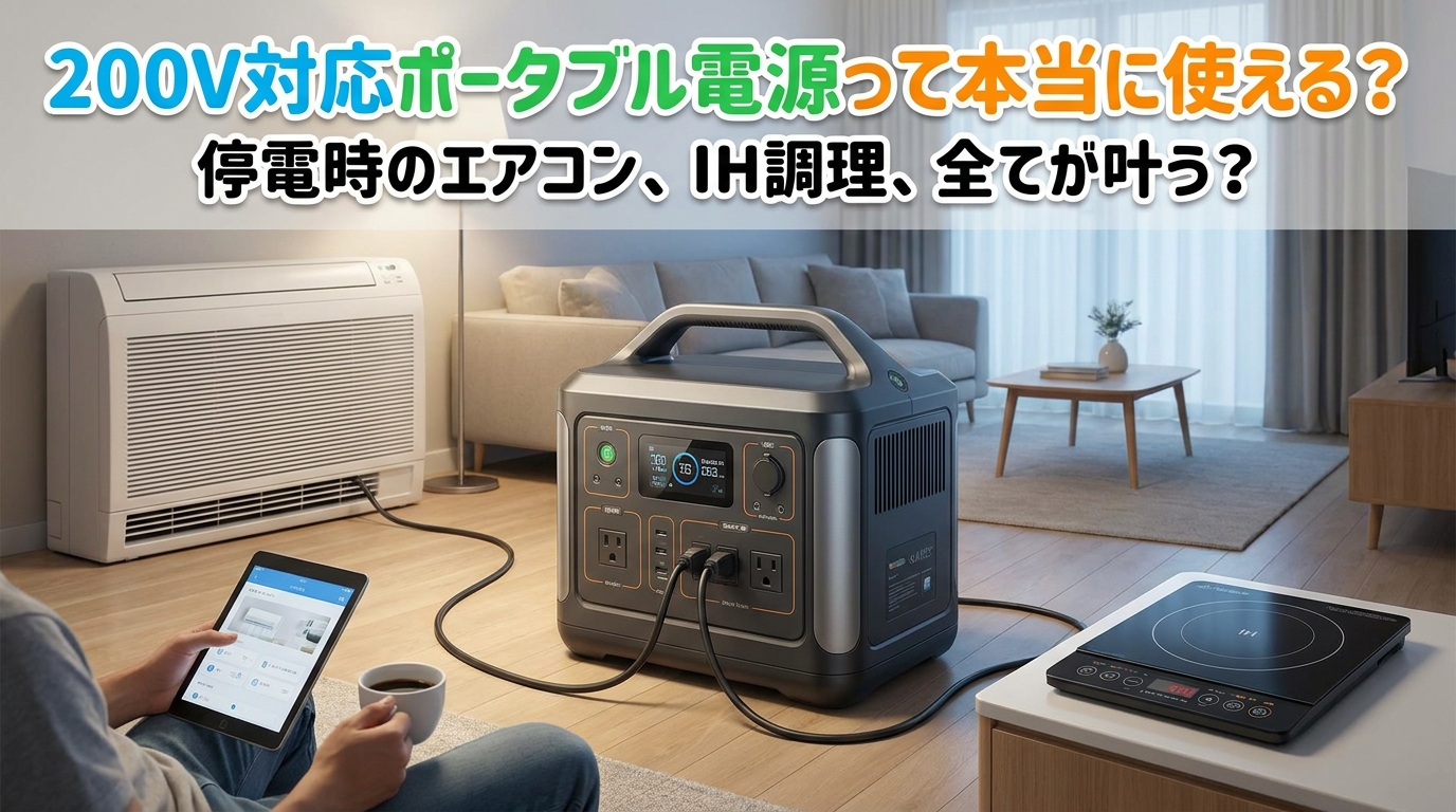 200V対応ポータブル電源って本当に使える？