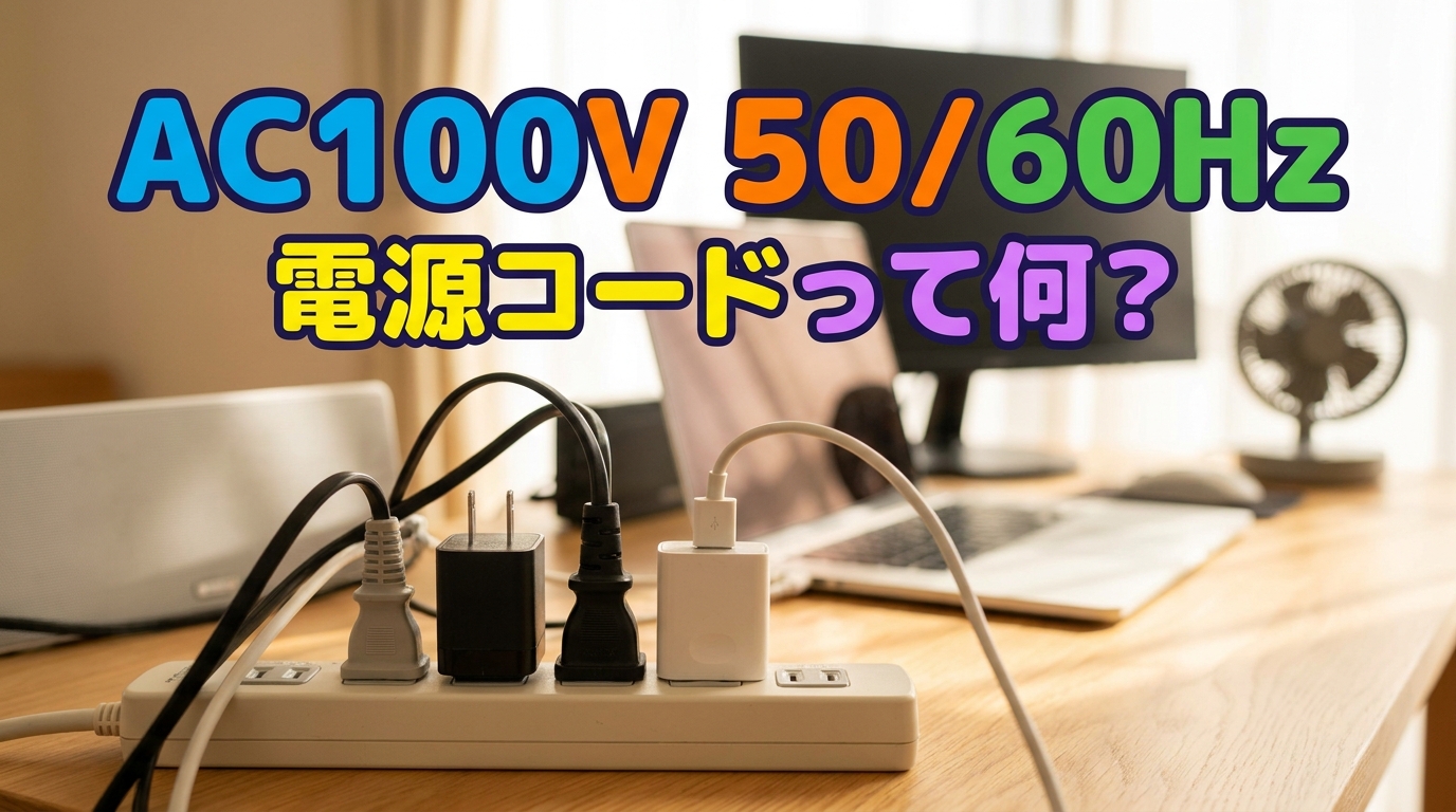 AC100V 50/60Hz電源コードって何？