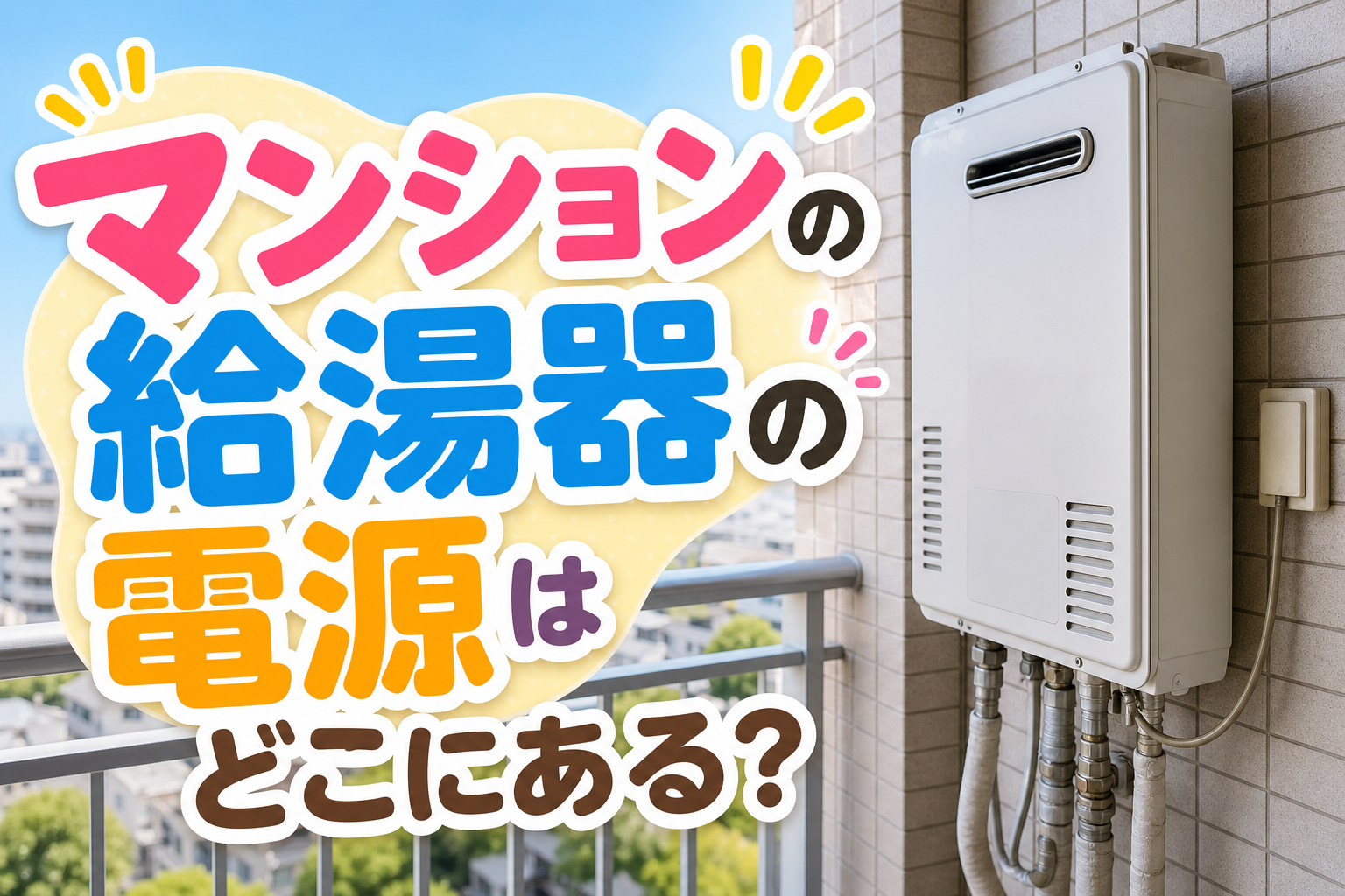 マンションの給湯器の電源はどこにある？
