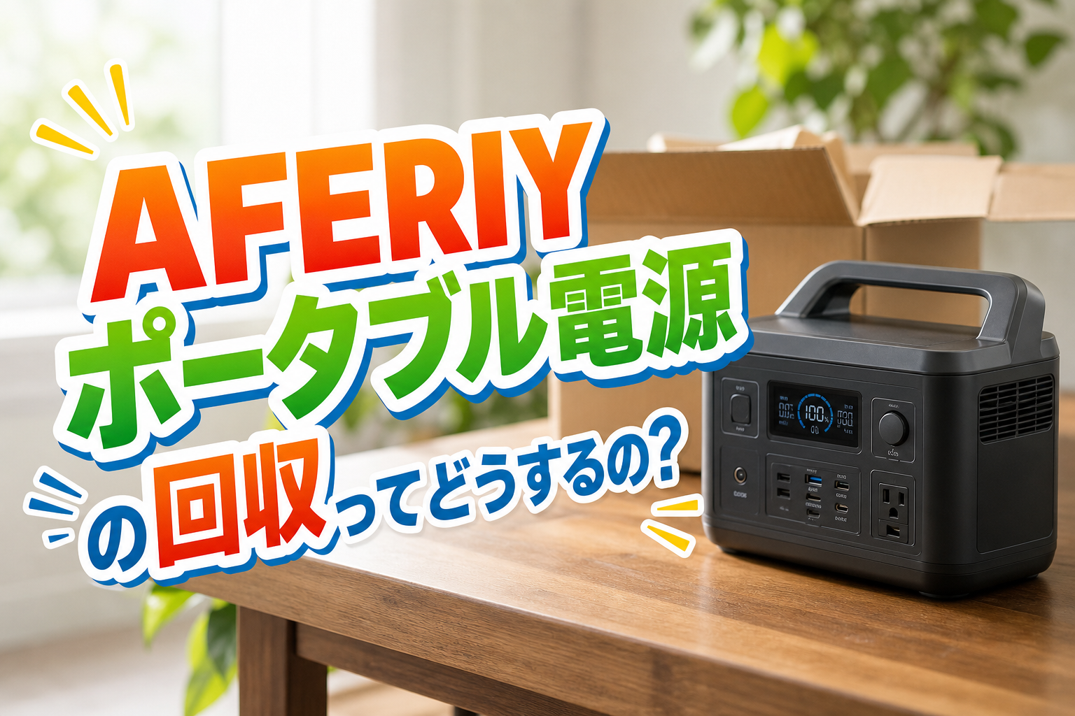 AFERIYポータブル電源の回収ってどうするの？