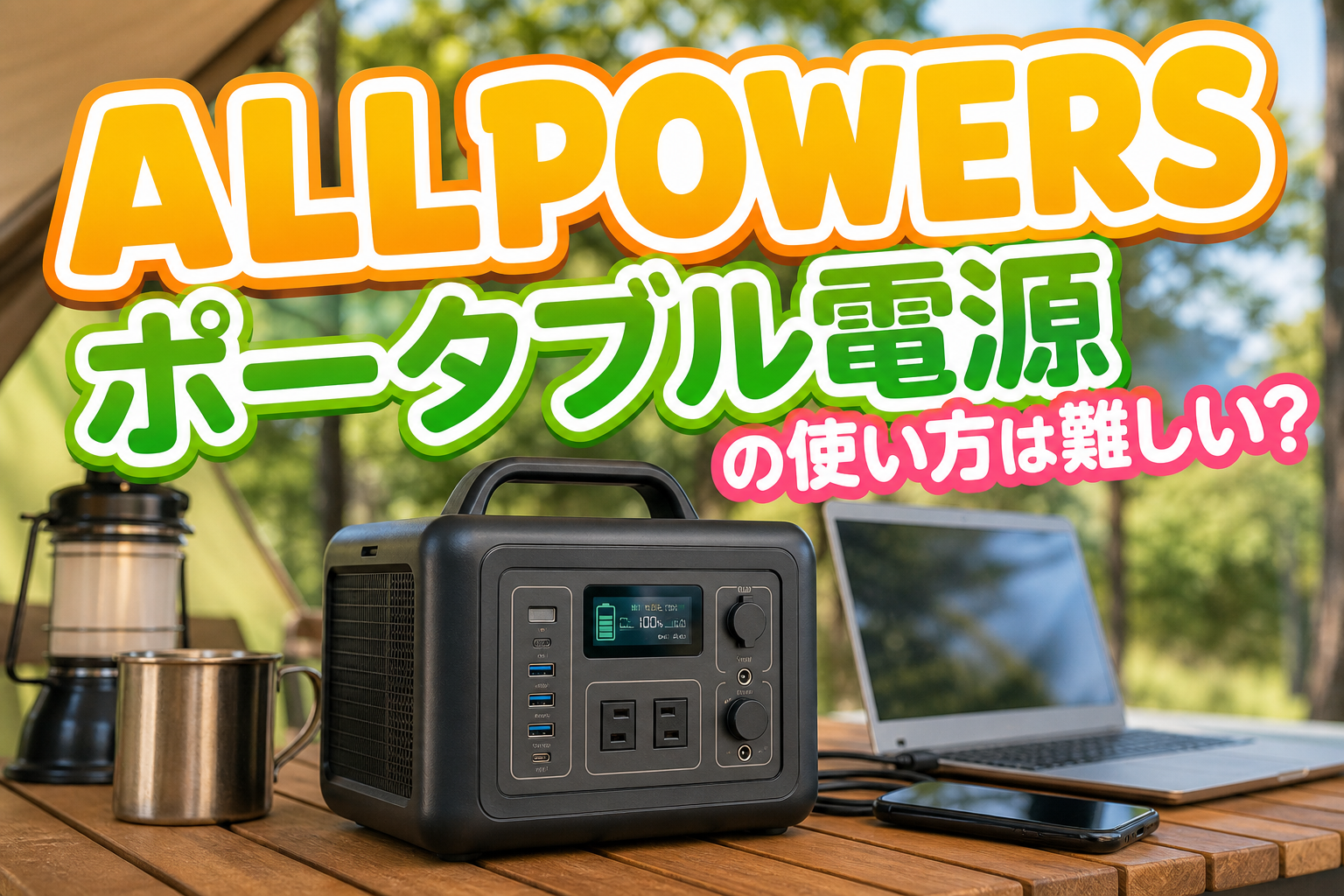 ALLPOWERSポータブル電源の使い方は難しい？