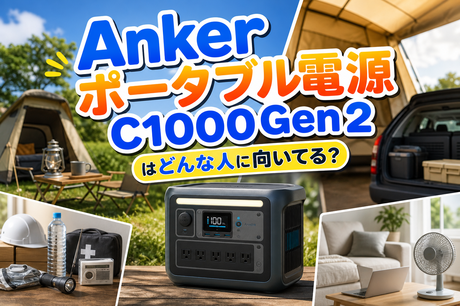Anker ポータブル電源 C1000 Gen2はどんな人に向いてる?