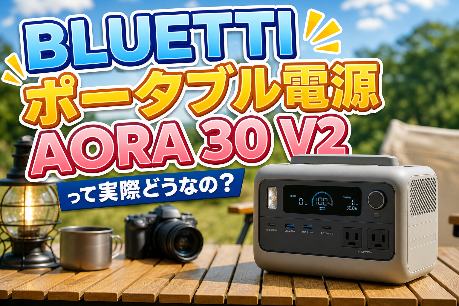 BLUETTI ポータブル電源 AORA 30 V2って実際どうなの？
