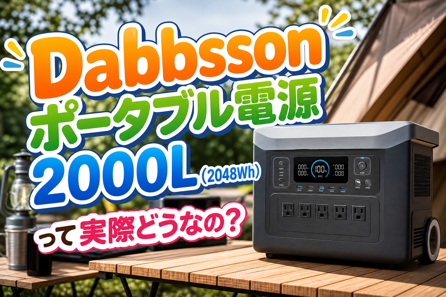 Dabbsson ポータブル電源 2000L(2048Wh)って実際どうなの?