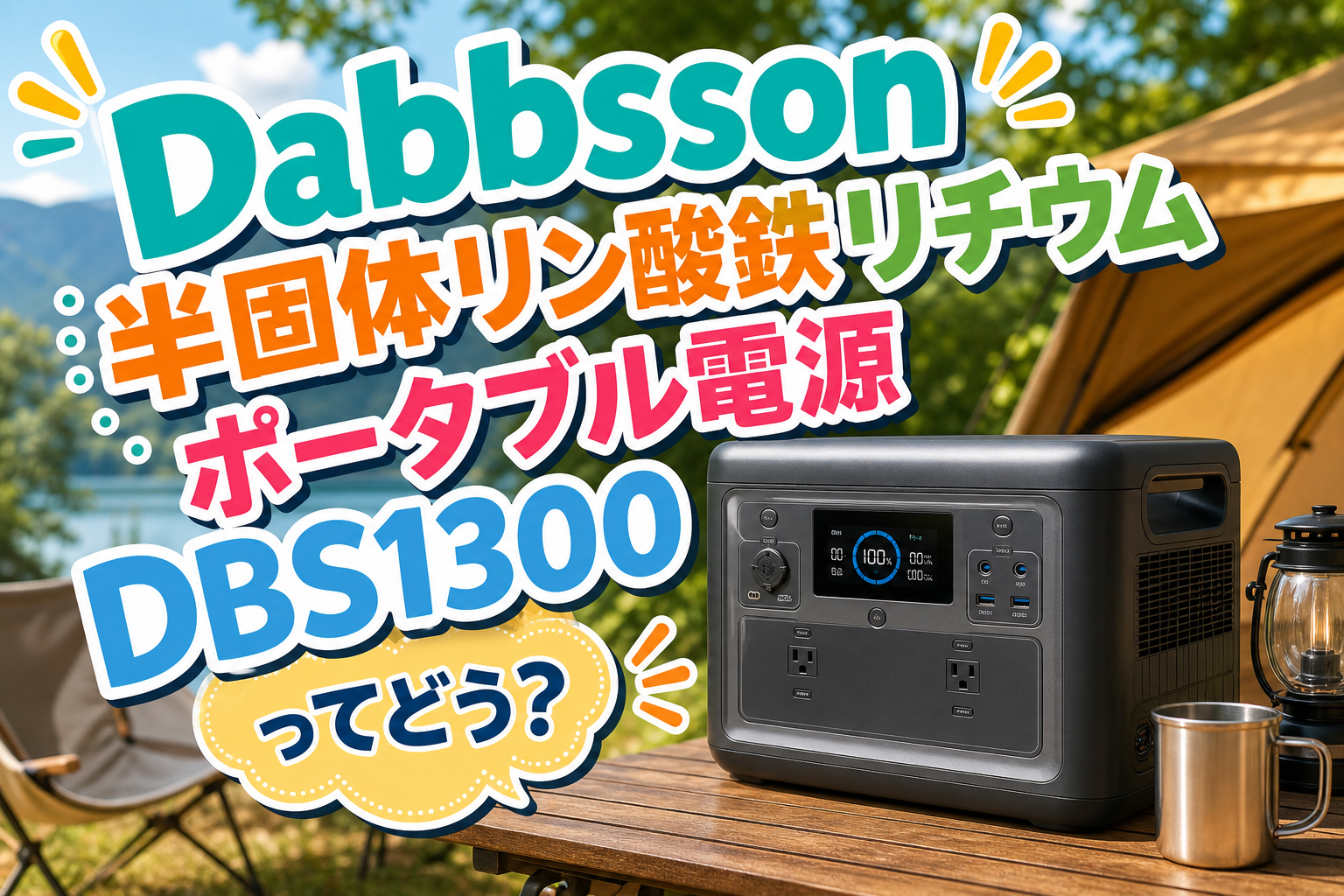 Dabbsson半固体リン酸鉄リチウムポータブル電源DBS1300ってどう?