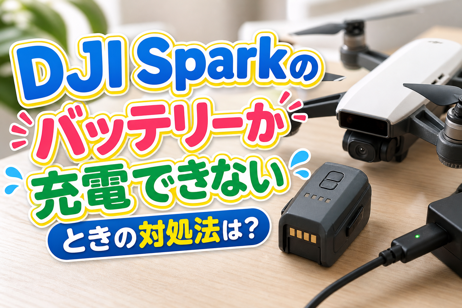 DJI Sparkのバッテリーが充電できないときの対処法は?
