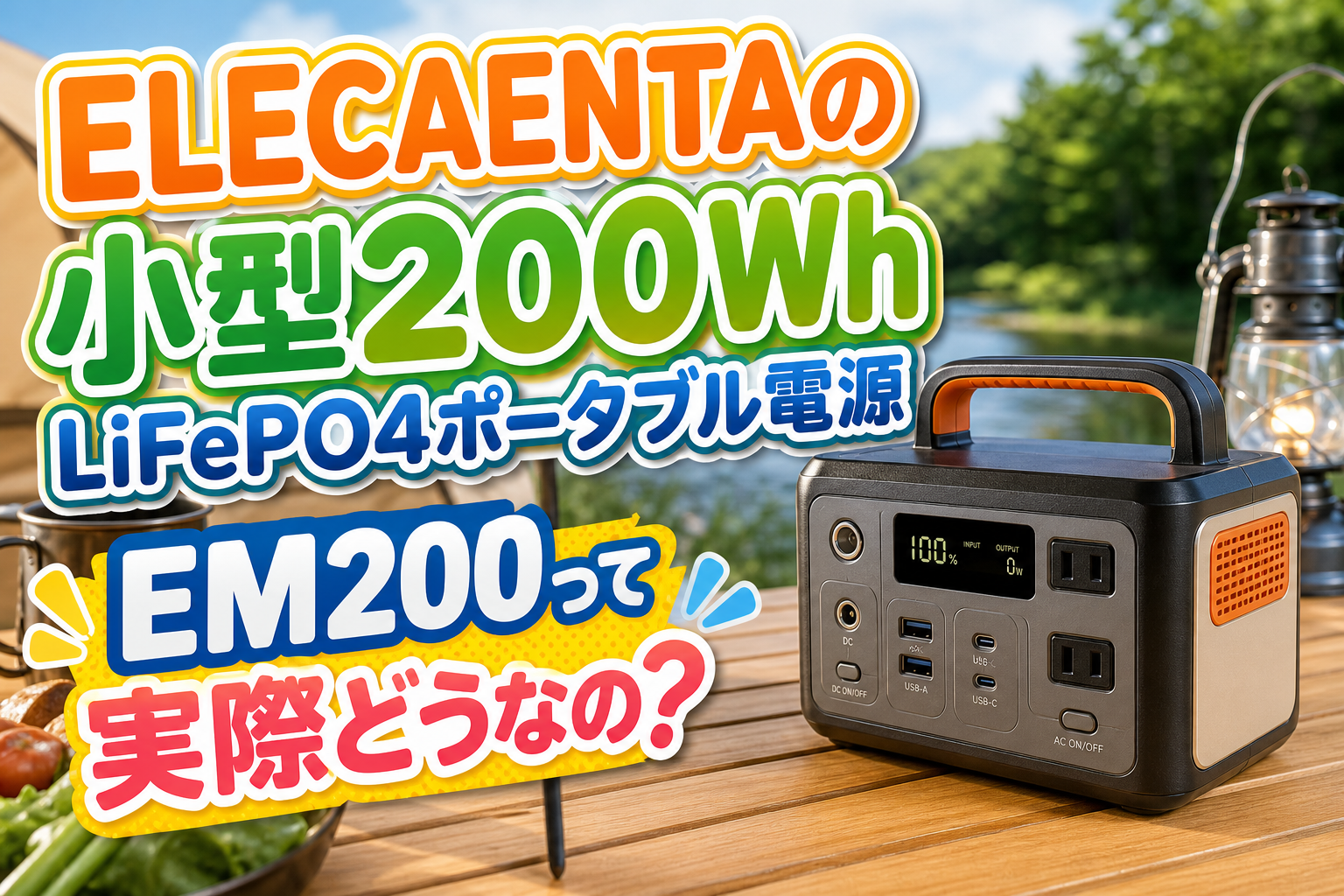 ELECAENTAの小型200Wh LiFePO4ポータブル電源EM200って実際どうなの?