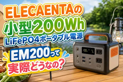 ELECAENTAの小型200Wh LiFePO4ポータブル電源EM200って実際どうなの？