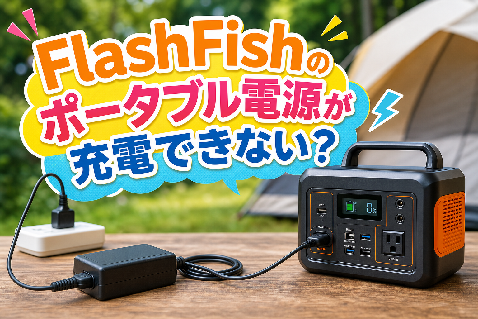FlashFishのポータブル電源が充電できない？