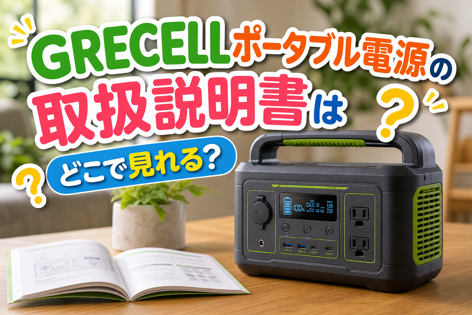 GRECELLポータブル電源の取扱説明書はどこで見れる？