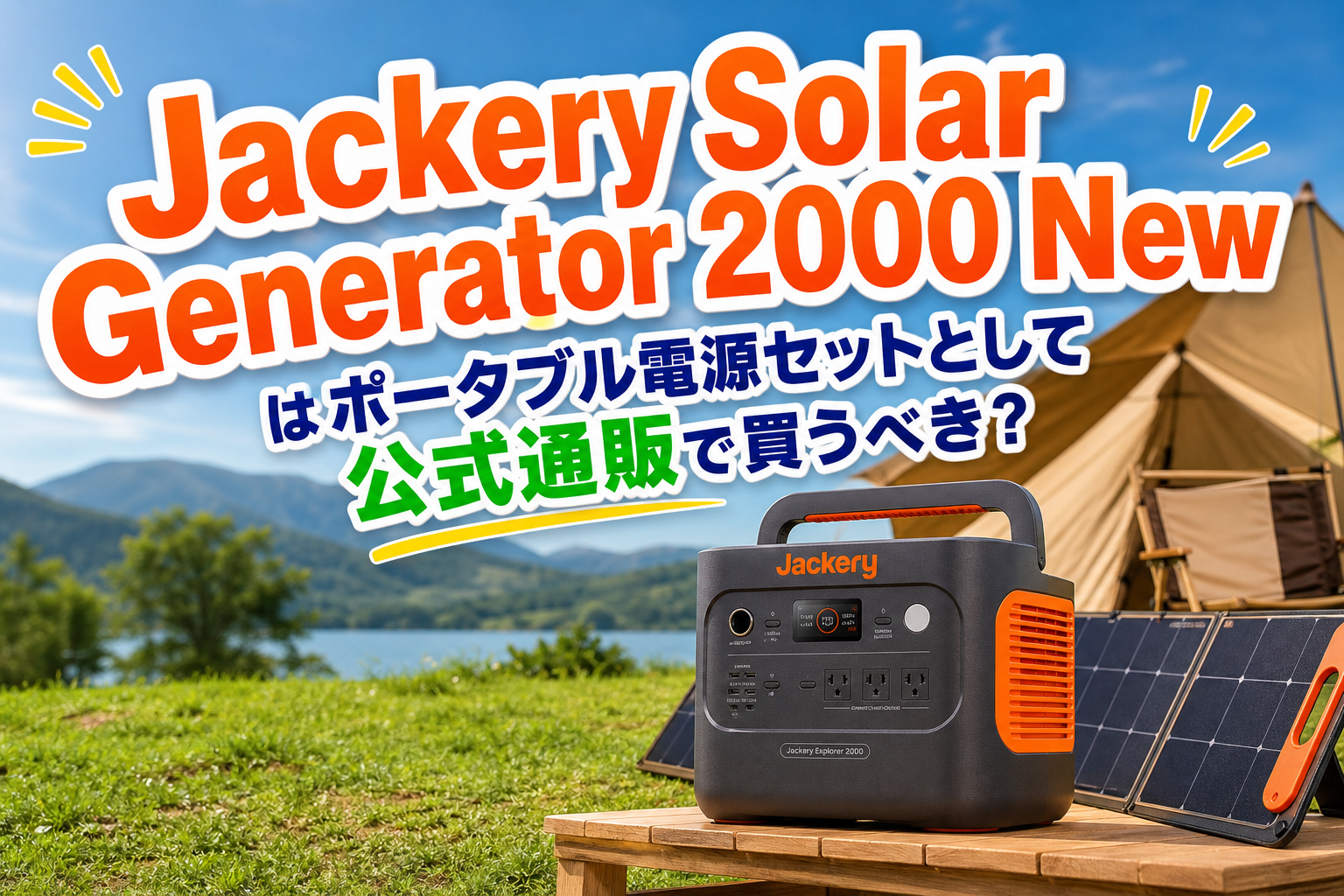 Jackery Solar Generator 2000 Newはポータブル電源セットとして公式通販で買うべき?