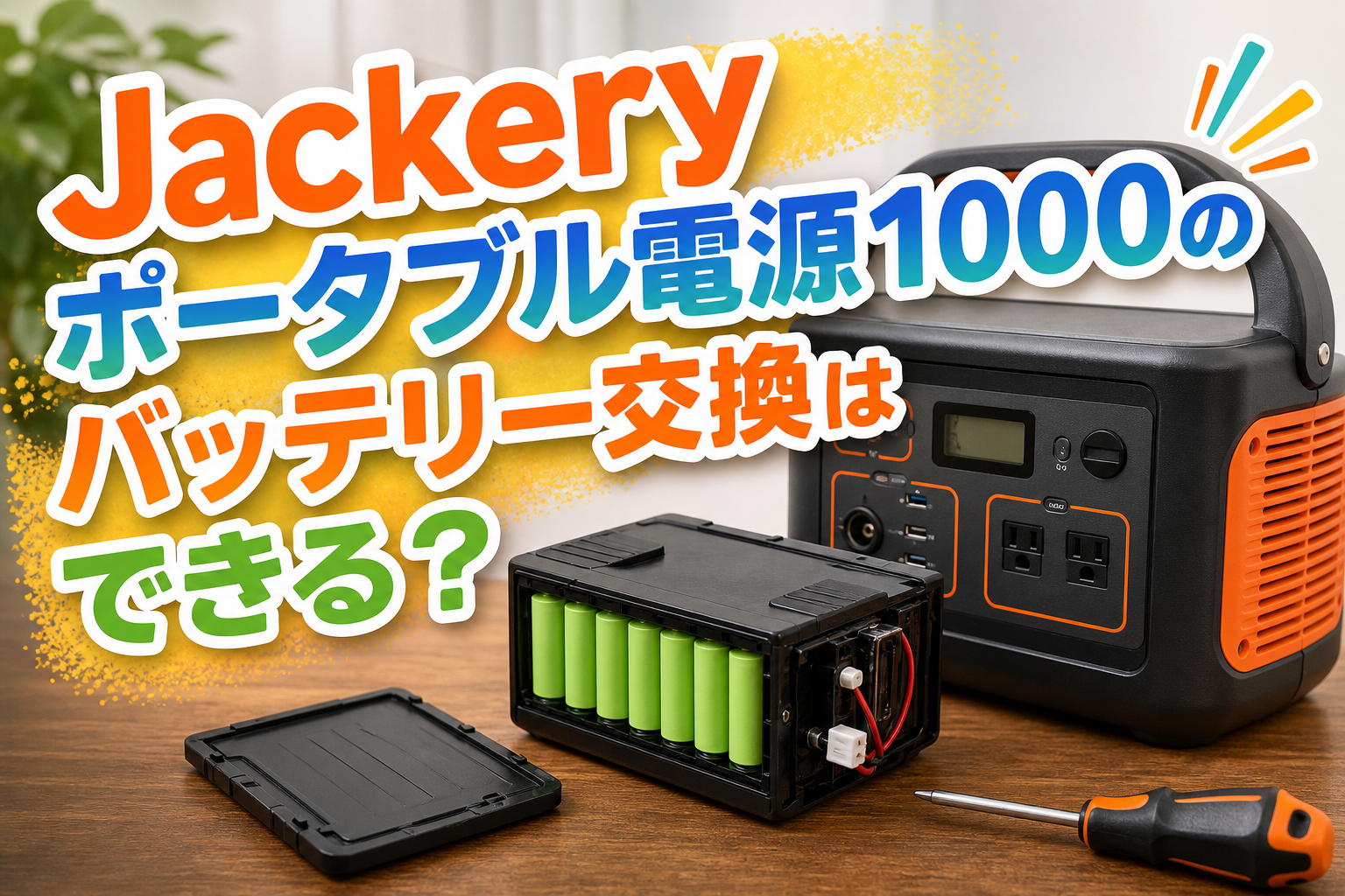 Jackeryポータブル電源1000のバッテリー交換はできる?