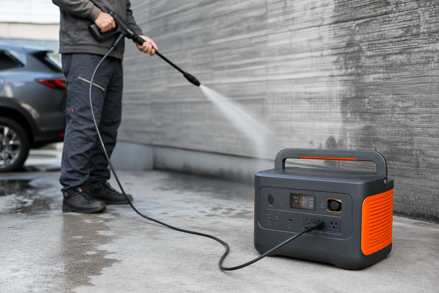JackeryポータブルでGの高圧洗浄機は使える？