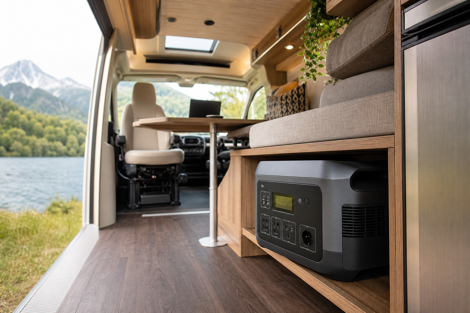 キャンピングカーのポータブル電源の置き場所はどこがベスト？