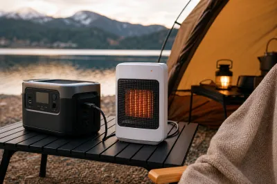 セラミックファンヒーターはポータブル電源で使えるか？