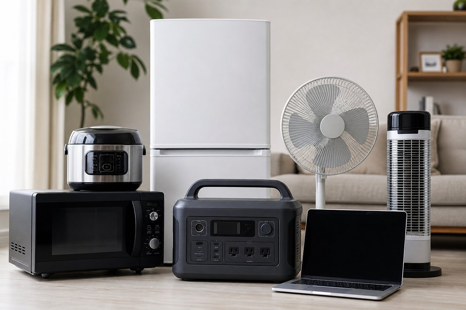 ポータブル電源で1500Wの家電は何時間使えるの?