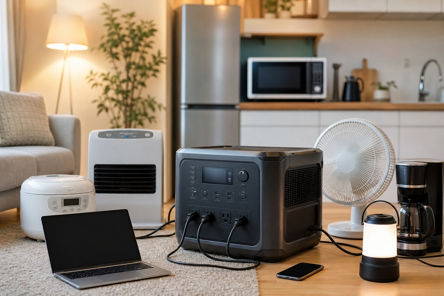 ポータブル電源1500Wで使える家電って何がある?