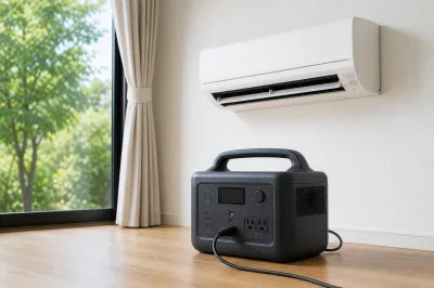 ポータブル電源でエアコンを動かせる？条件と注意点を解説