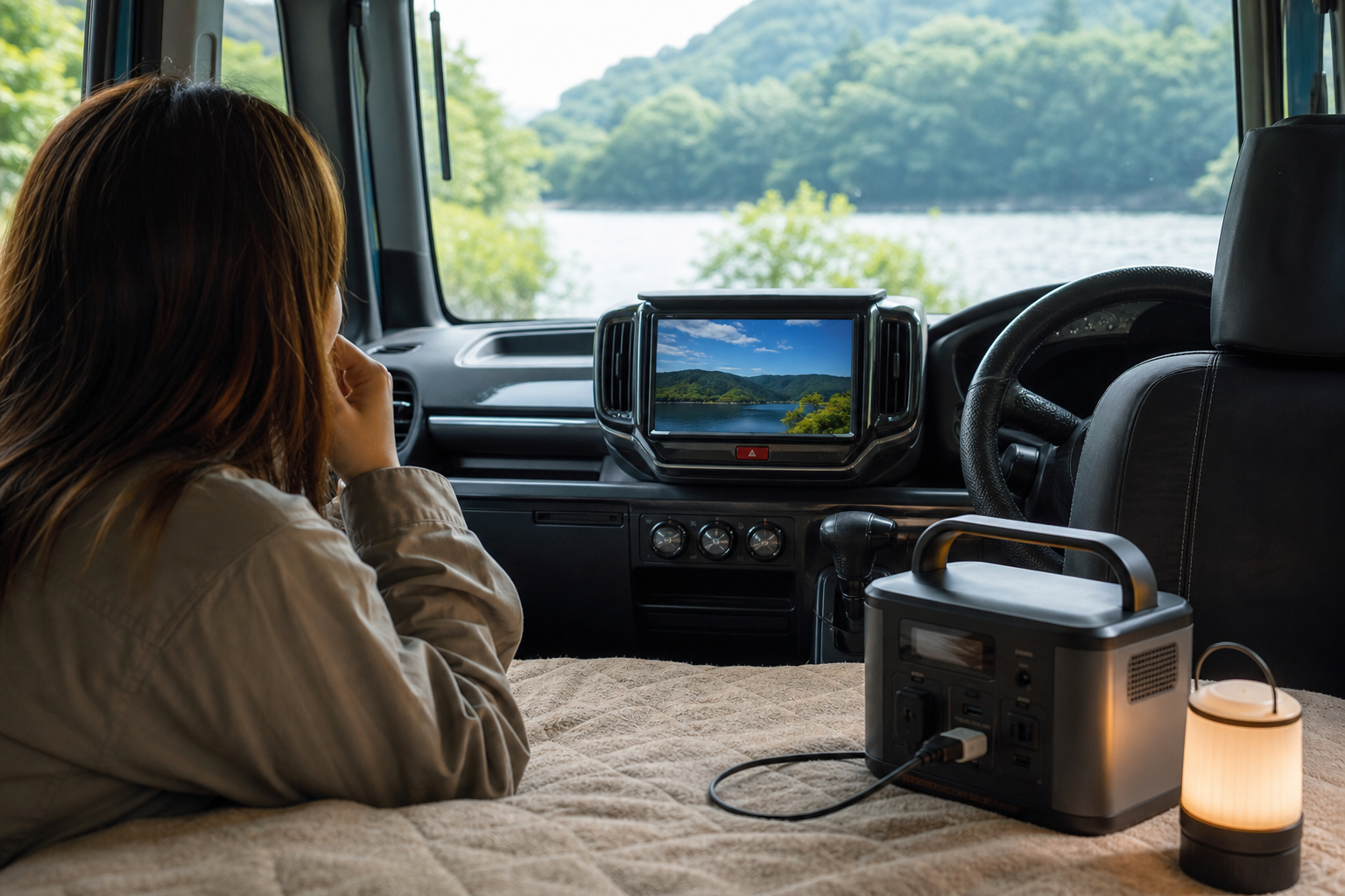 ポータブル電源でカーナビのTVが見れるシステムって実現できる？