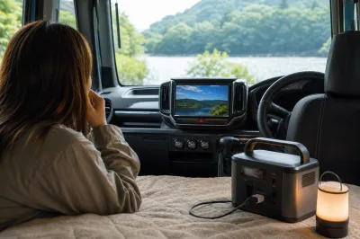 ポータブル電源でカーナビのTVが見れるシステムって実現できる？