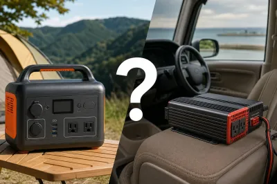 ポータブル電源とインバーターの比較、どっちがいい？