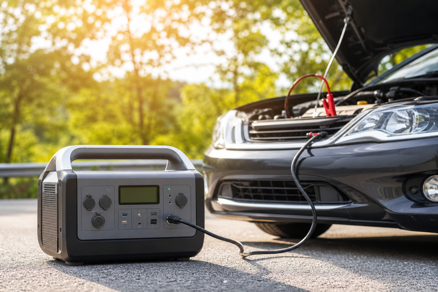 ポータブル電源で車のバッテリーを充電できる？