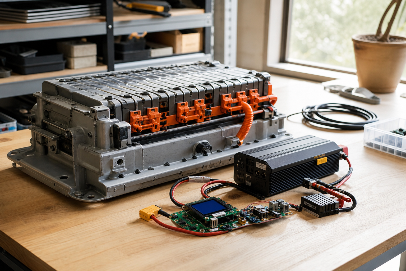 リーフバッテリーでポータブル電源を自作できる?