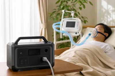 人工呼吸器にポータブル電源は使えるの？