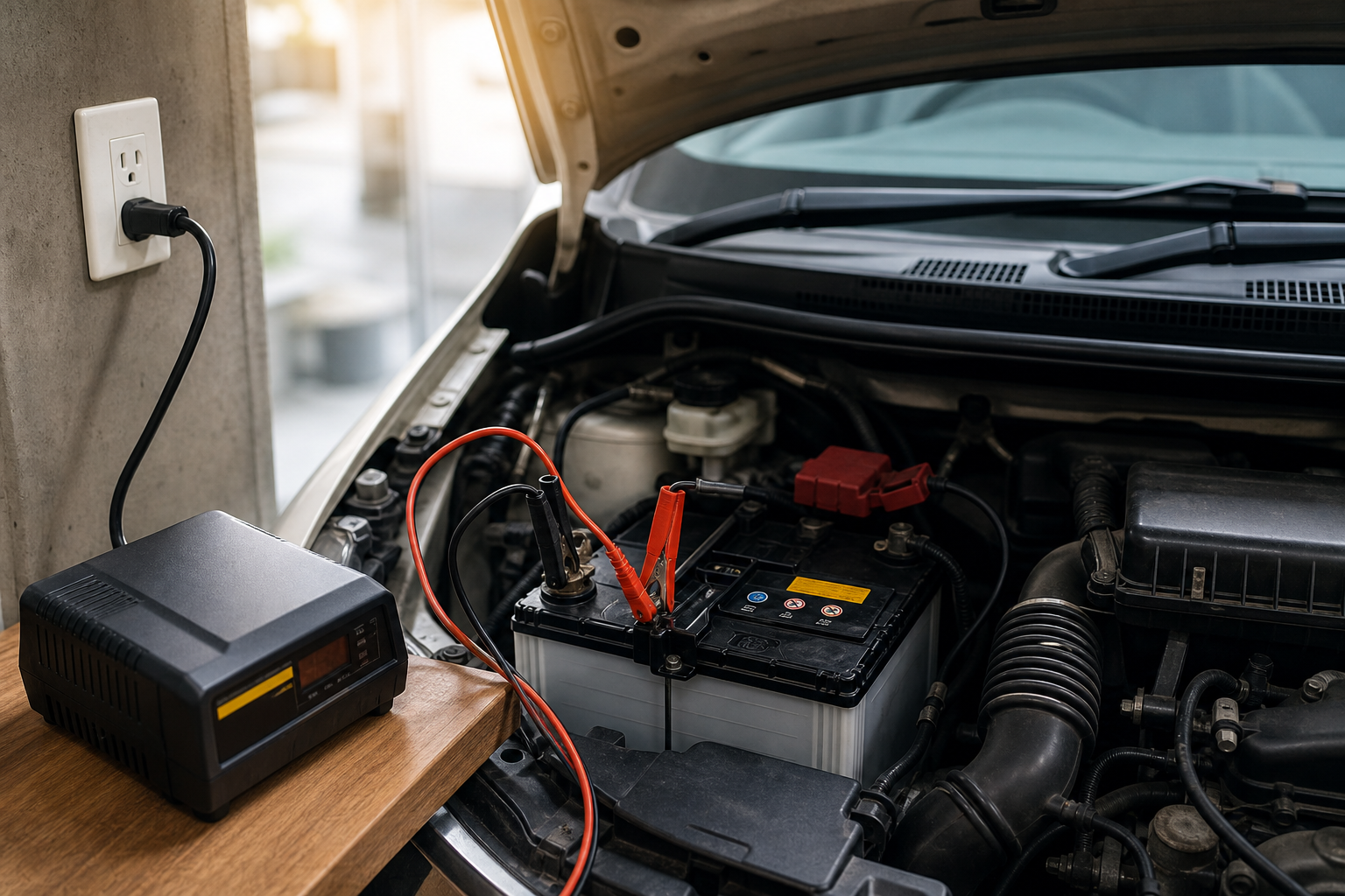 車のバッテリーは100Vで充電できる?
