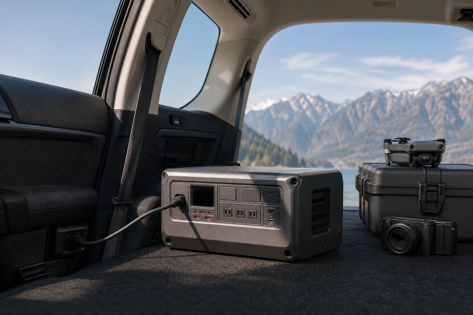 DJI Power 1000 Miniのポータブル電源は走行充電ケーブルで使える?