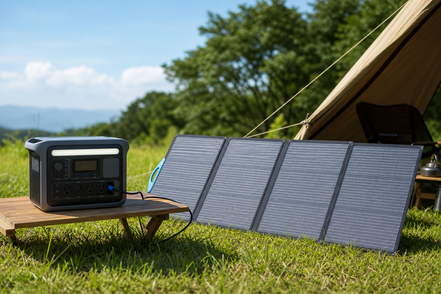 アンカーのポータブル電源はソーラーパネルで何時間で充電できる?