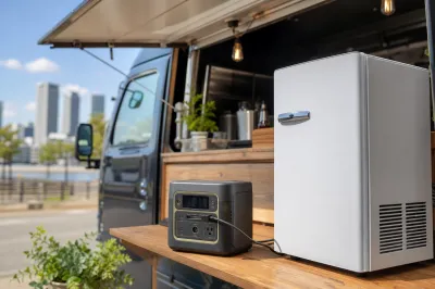 キッチンカーの冷蔵庫にポータブル電源は使える？