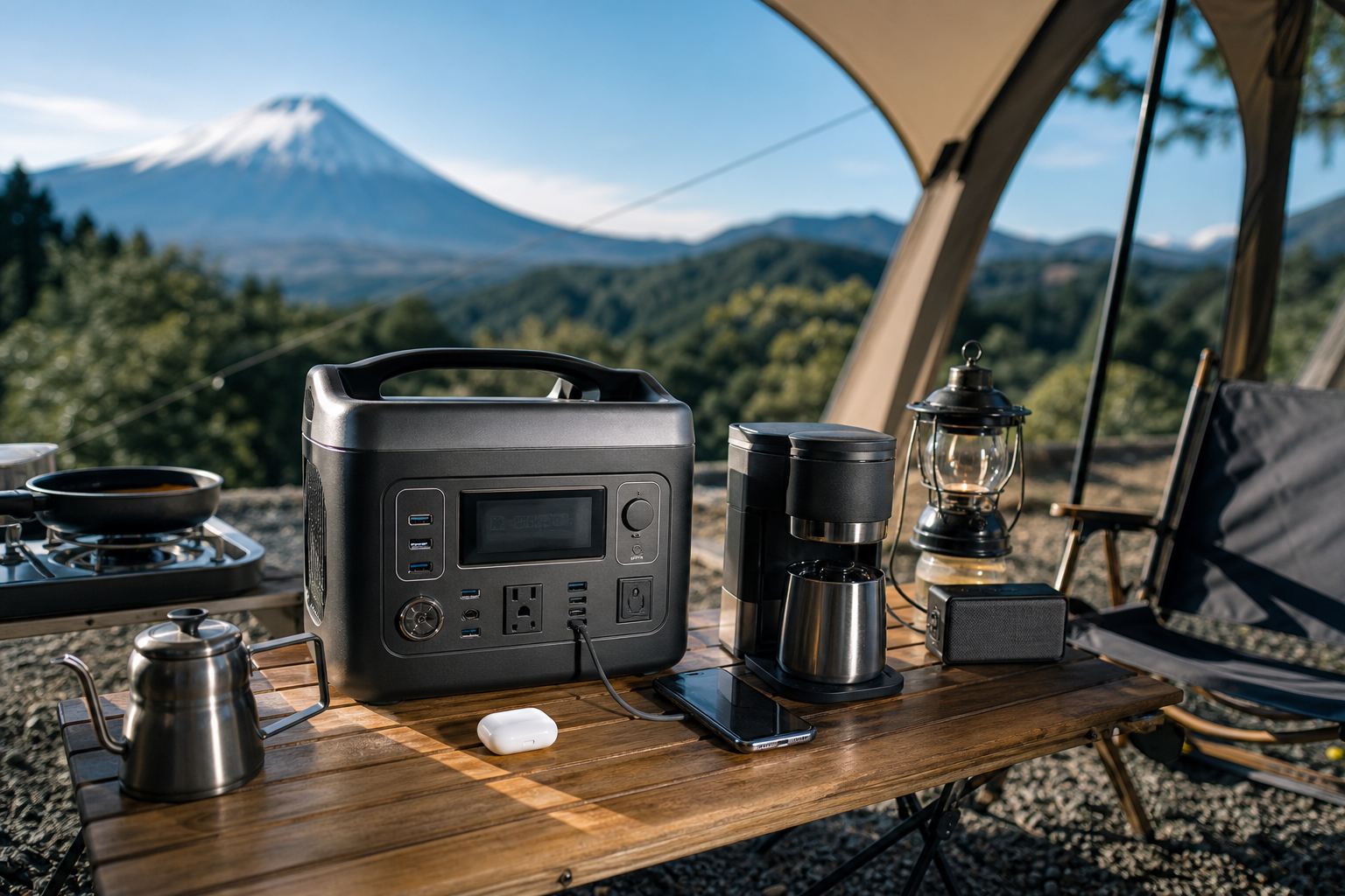 キャンプのポータブル電源は何ワット必要?