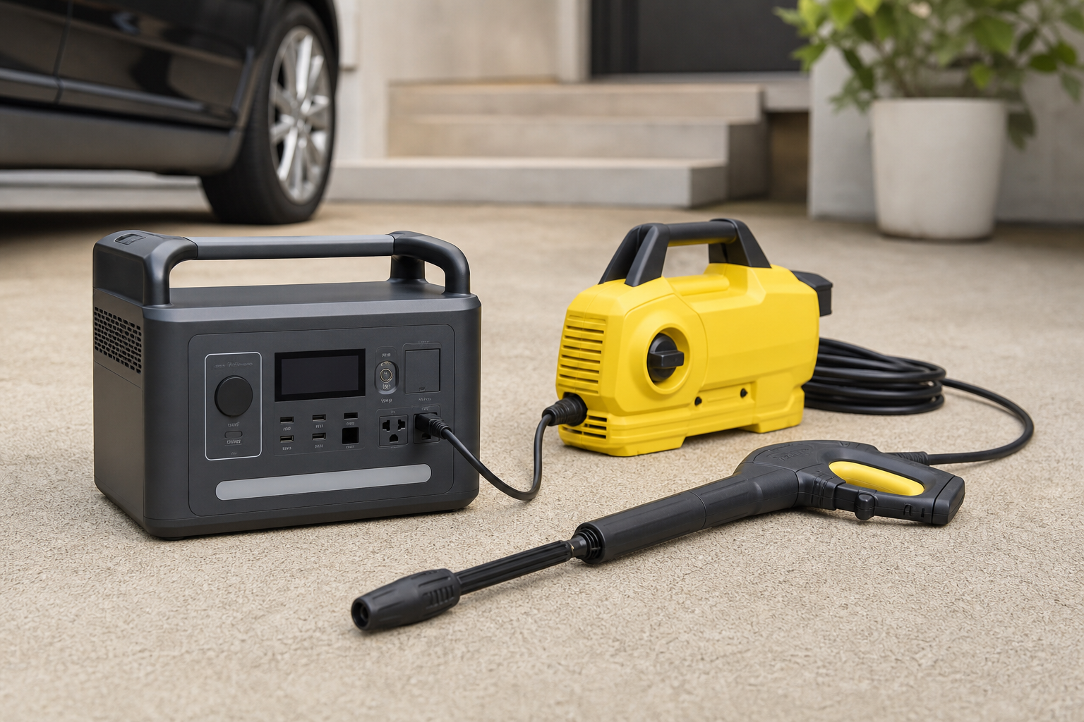 ケルヒャーK2をポータブル電源で使えるの?