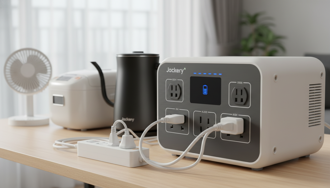 ジャクリのポータブル電源のコンセントは日本の家電に完全対応！