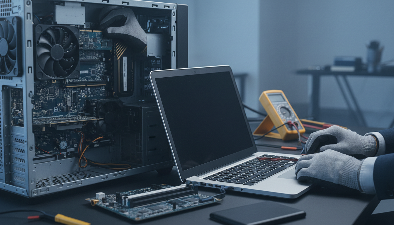 具体例：デスクトップとノートPCの正しい放電手順