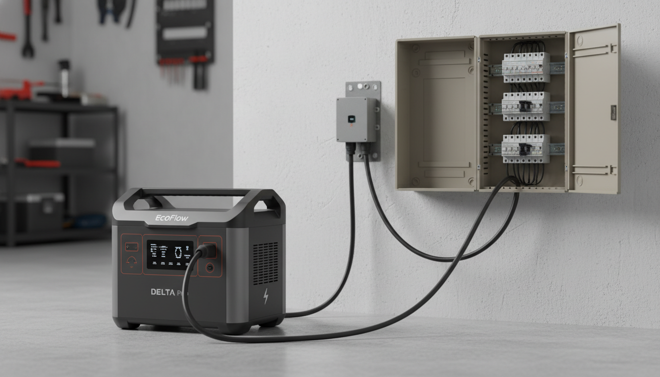 エコフローのポータブル電源は分電盤接続が可能です