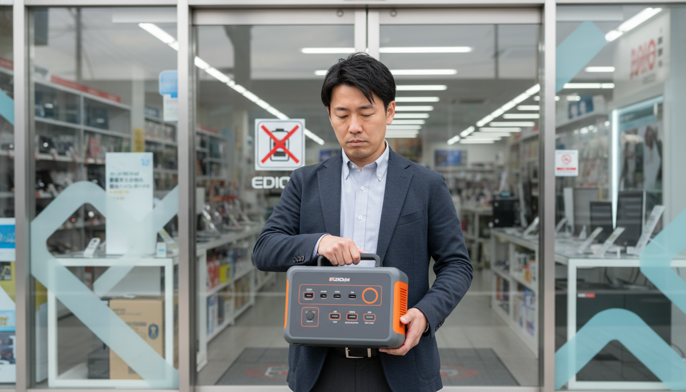 結論：エディオンではポータブル電源の処分は受け付けていません