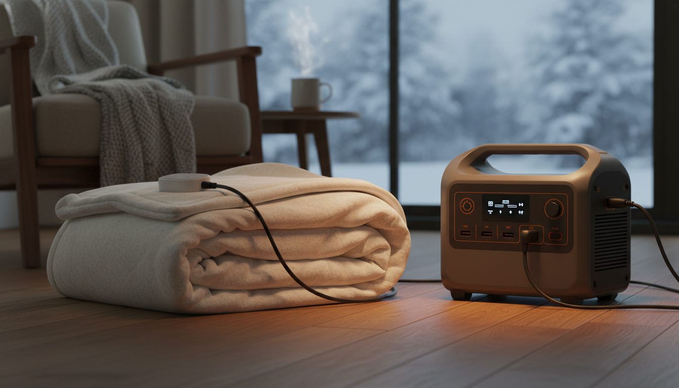 ポータブル電源で温めるなら電気毛布が最適解です！