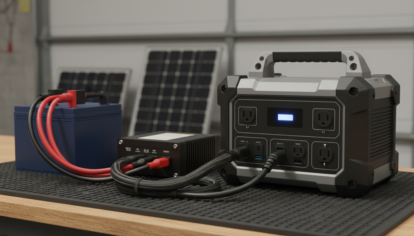 サブバッテリーとポータブル電源は相互充電できます！