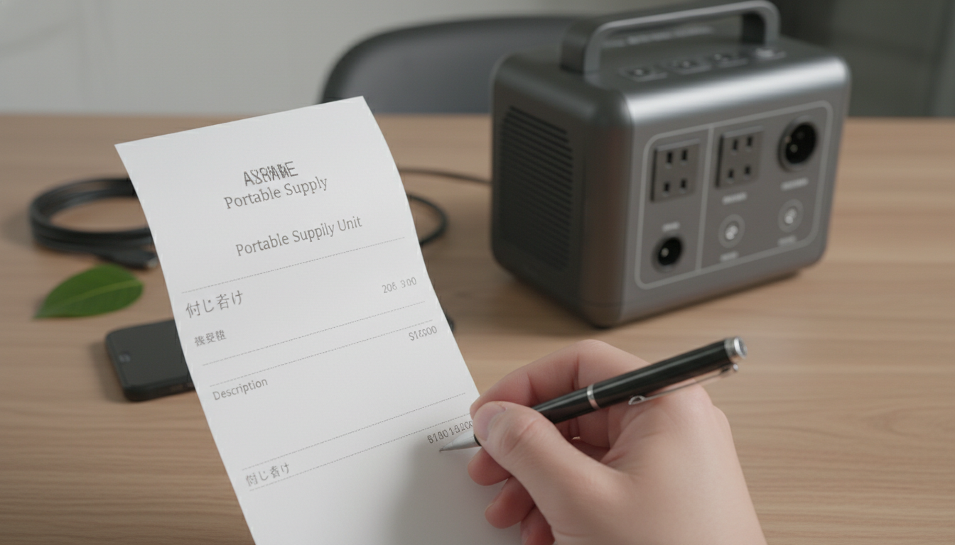 ポータブル電源に使える具体的な但し書き例
