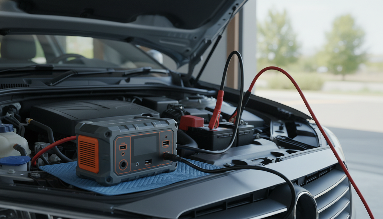 ポータブル電源で車のバッテリーを充電できます!
