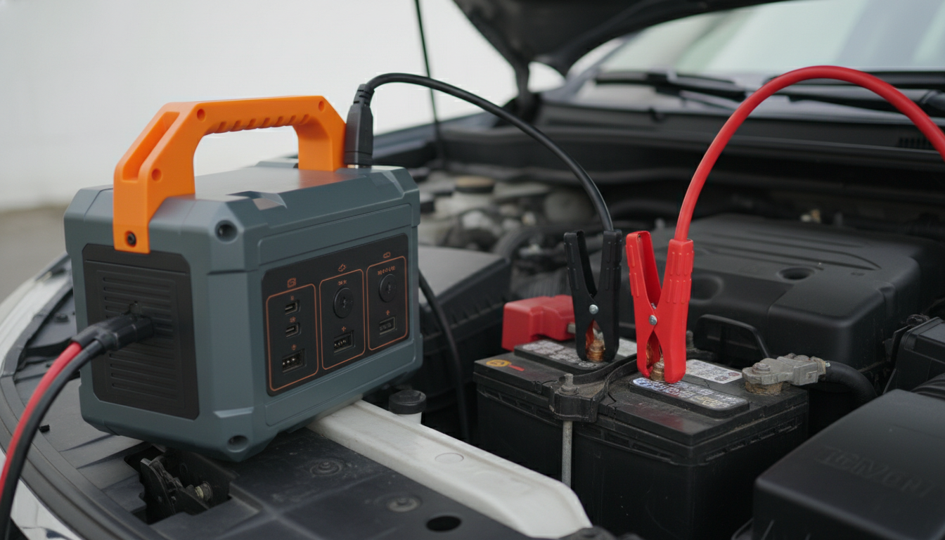 ポータブル電源で車のバッテリーを充電する具体的な方法
