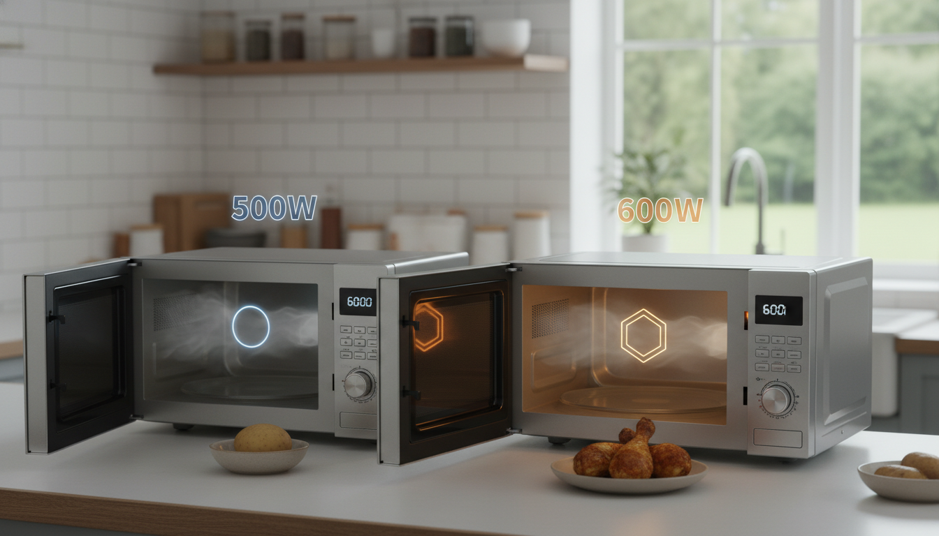 電子レンジの500Wと600Wの違いとは？