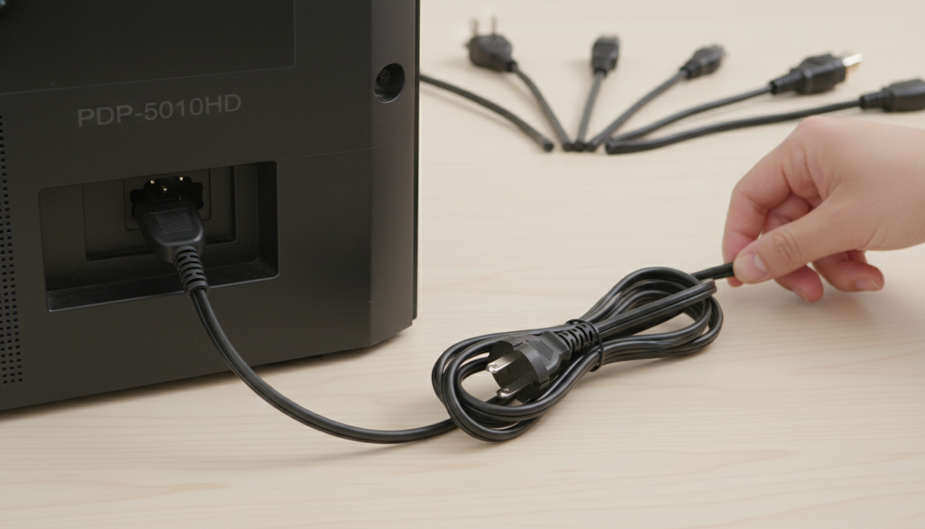 電源コードは着脱式で代替品が使えます