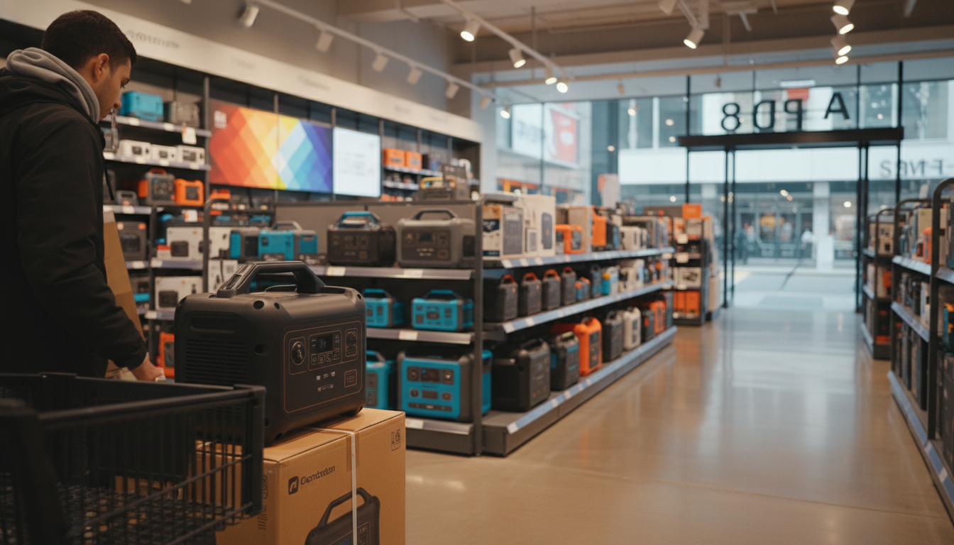 ポータブル電源は大型家電量販店や直営店で買えます!