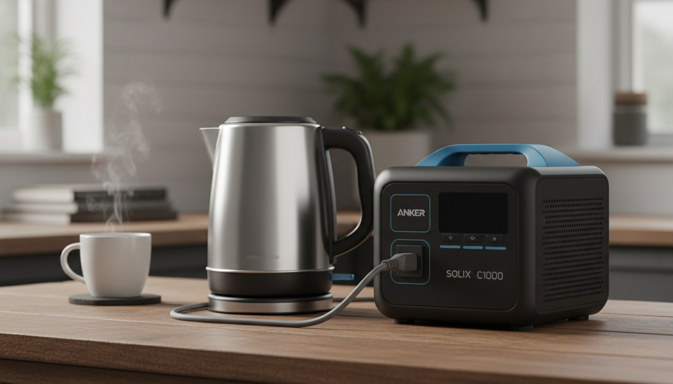 結論：Anker Solix C1000なら約7回お湯を沸かせます！