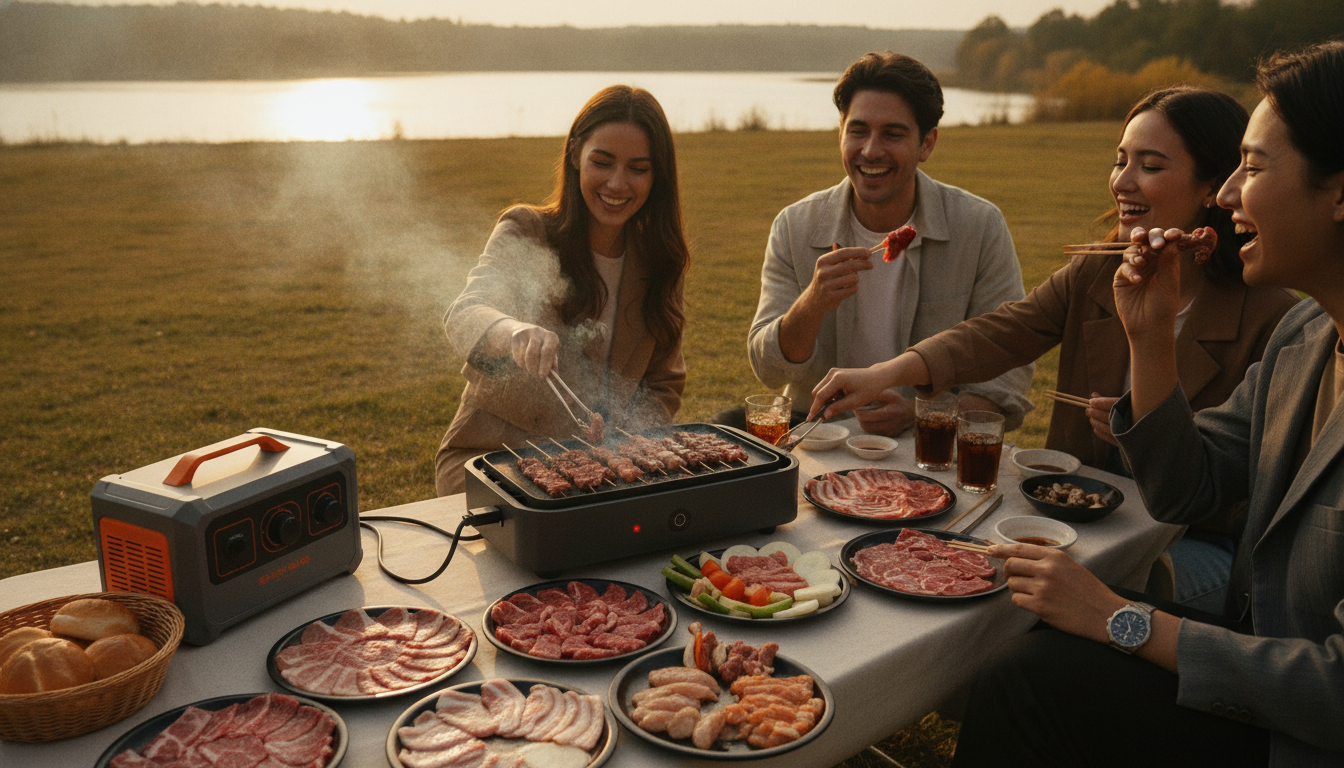 ポータブル電源で焼肉は十分楽しめます！